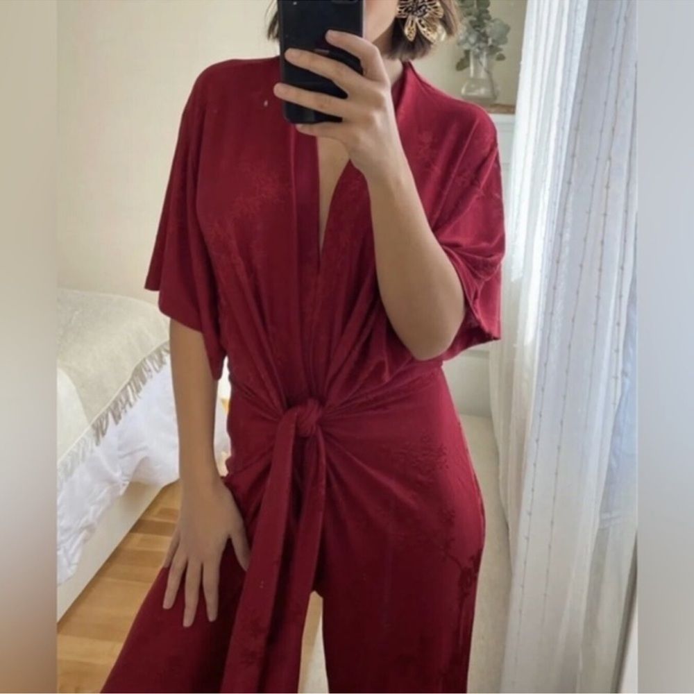 ZARA LONG JACQUARD JUMPSUIT - Picture 2 of 13